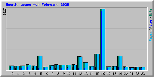 Hourly usage for February 2026